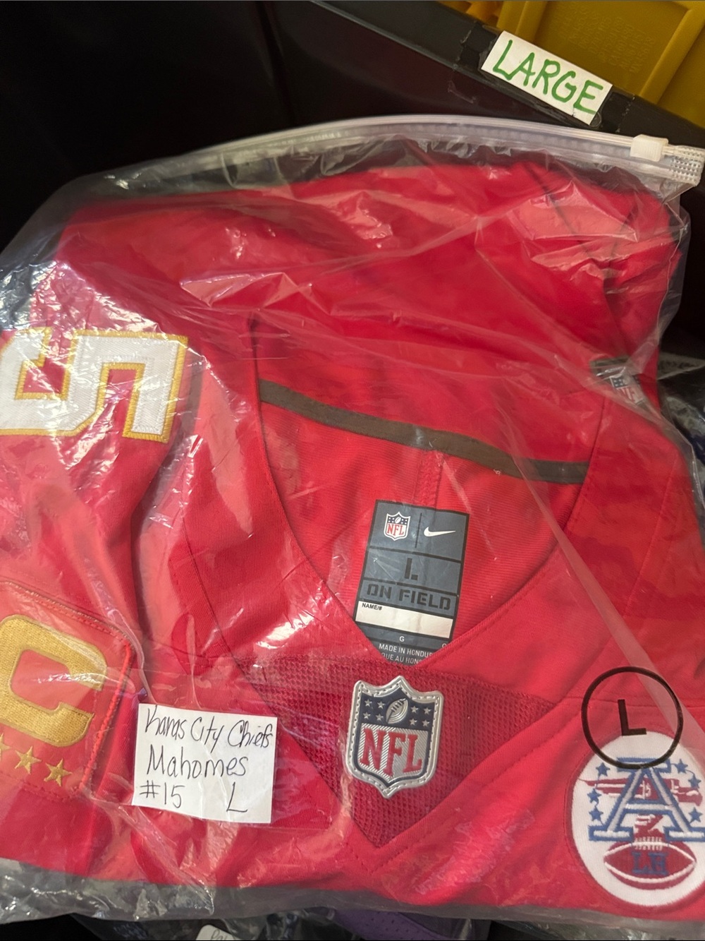 KC Chiefs Football Jersey with Number 15 - Picture 3 of 3